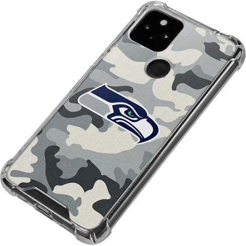 NFL Seattle Seahawks Camo Google Pixel 5 Clear Case